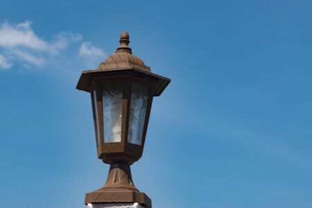 A lamp with the sky