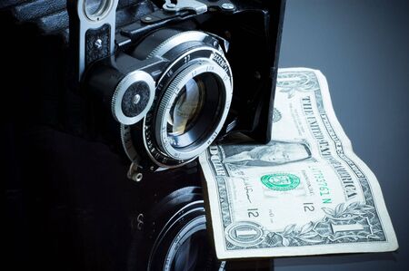 Conceptual of the money that can be made with photographyの写真素材