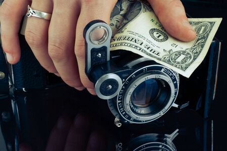 Conceptual of the money that can be made with photography