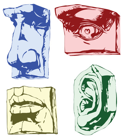 Parts of faceのイラスト素材