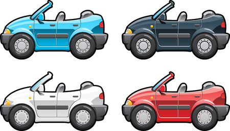 Convertible. part of my collections  of Car body style. Simple gradients only - no gradient meshのイラスト素材