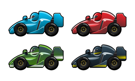 formula racing carのイラスト素材
