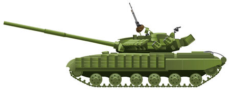 color illustration of  tank. (Simple gradients only - no gradient mesh.)のイラスト素材