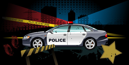 police car のイラスト素材