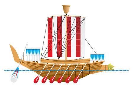 Ancient Egyptian warship.のイラスト素材