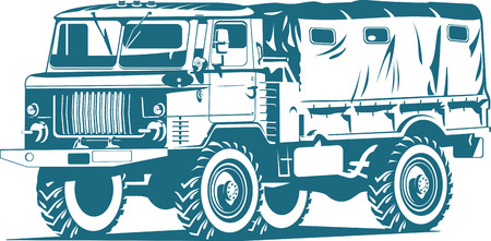 military truckのイラスト素材