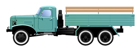 vintage truckのイラスト素材