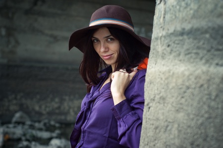 girl in a hat