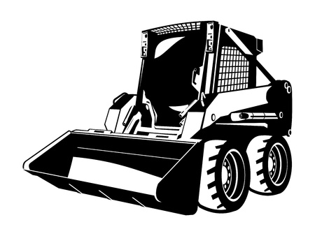 skid loaderのイラスト素材