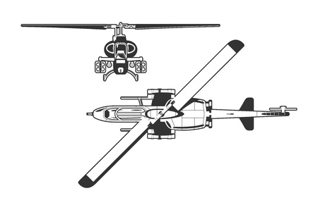  attack helicopter のイラスト素材