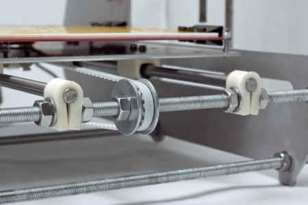 Photo fragment of  machine. plastic gear. 3-D printerの写真素材