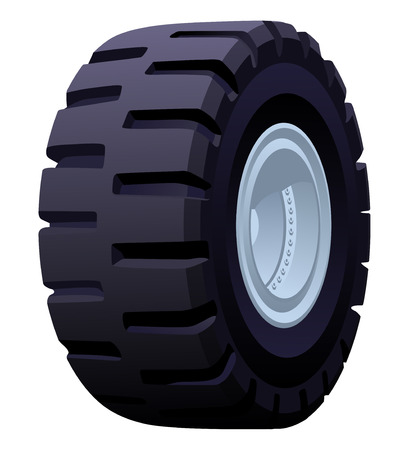 illustration of a wheel. Simple gradients only - no gradient mesh.のイラスト素材