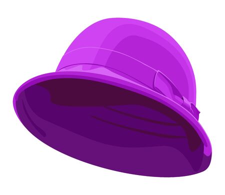 vector illustration of  pink womens hat isolated on white background.のイラスト素材