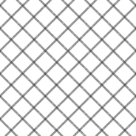 Vector seamless pattern n ink hand drawn style. Repeating geometric tiles with rhombus.のイラスト素材