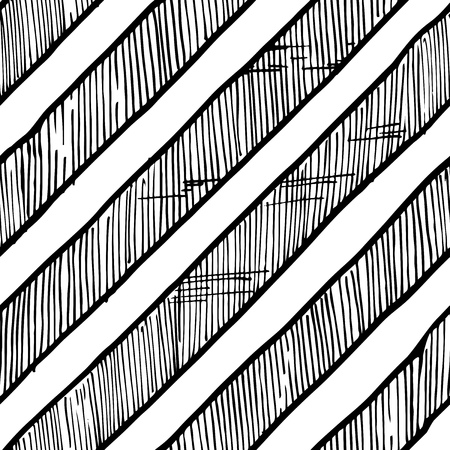 Wrapping. Simple seamless retro geometric pattern. Black and white vector illustration in ink hand drawn style.のイラスト素材