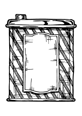 Hand drawn vector illustration of vintage packaging.のイラスト素材