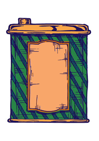 Hand drawn vector illustration of vintage packaging.のイラスト素材