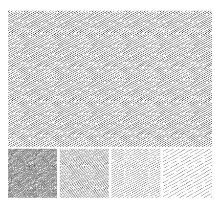 Seamless pattern of hand drawn sketches inclined parallel hatching grunge textures. Texture has four different shades. vector illustrationのイラスト素材