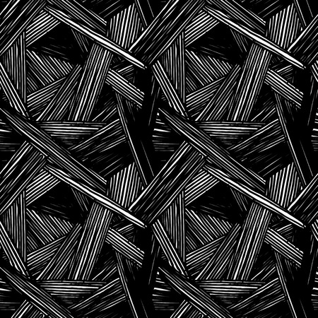 Seamless pattern of hand drawn sketches rough hatching grunge texture.のイラスト素材