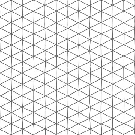 Seamless pattern with Necker cube optical illusion. Rhombille seamlessly tiling.のイラスト素材