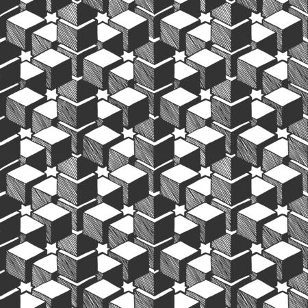 Seamless pattern with optical illusion element.のイラスト素材