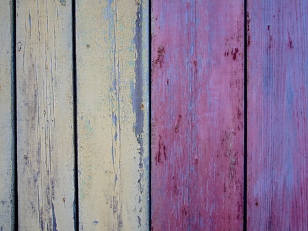 Old wooden doors painted in oil decorの写真素材