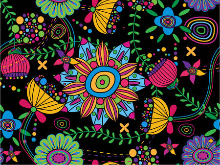 Seamless floral backgroundのイラスト素材