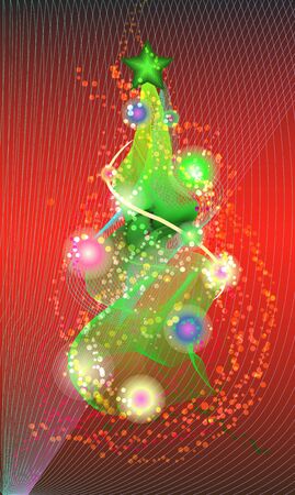 New Year card wit firのイラスト素材