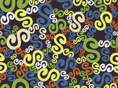 seamless texture with S shapeのイラスト素材
