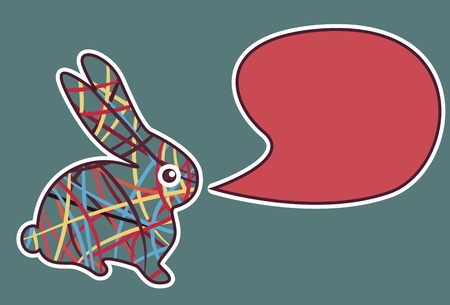 new year rabbit. Vector illustrationのイラスト素材