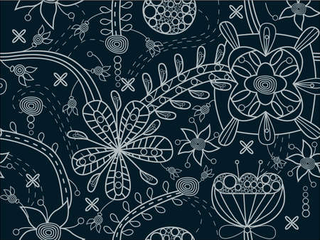 Seamless floral textureのイラスト素材