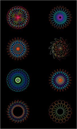 Fractal circle shapesのイラスト素材
