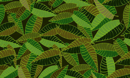 Seamless leaves textureのイラスト素材