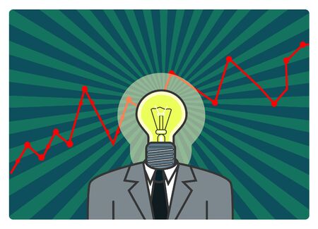 Businessman with good ideaのイラスト素材