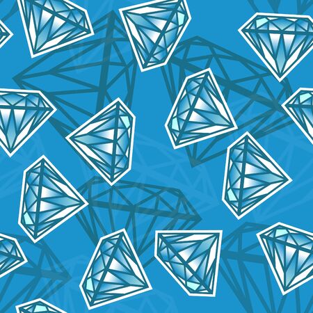 Seamless texture with diamonds on a blue backgroundのイラスト素材