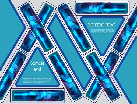 Beautiful  abstract blue vector background with triangle shapesのイラスト素材