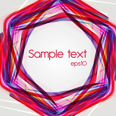 Red vector banner with lighting  linesのイラスト素材