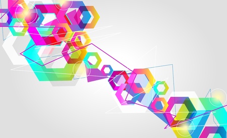 Beautiful abstract vector background with bright multicolor linesのイラスト素材