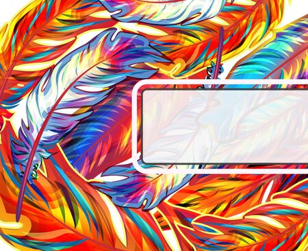 Bright feathersのイラスト素材