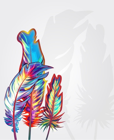 Bright feathersのイラスト素材