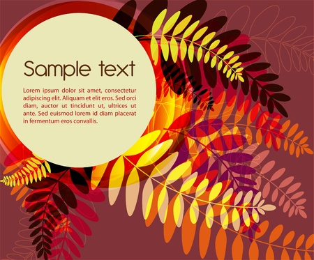 abstract golden background with fern leafsのイラスト素材