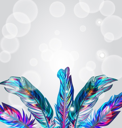 Blue seamless vector texture with feathersのイラスト素材