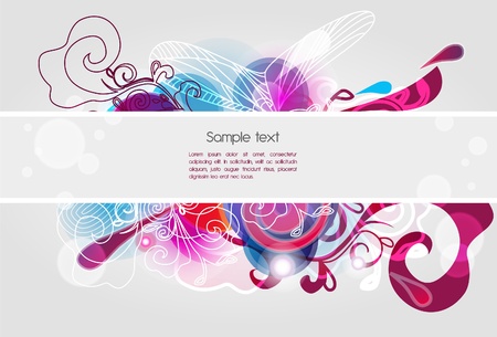 Abstract composition with briight patternのイラスト素材