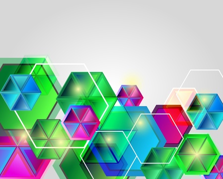 Bright business background with multicolor shapesのイラスト素材