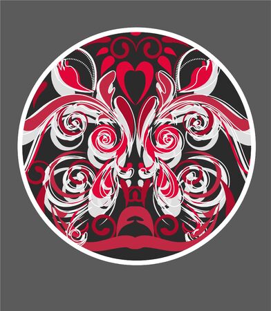 circle vintage patternのイラスト素材