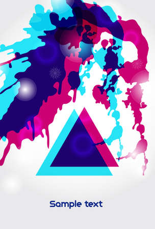 Abstract vector background with geometric shapes and splashのイラスト素材