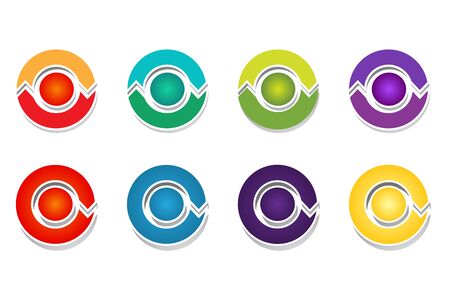 Abstract multicolor vector web elements setのイラスト素材