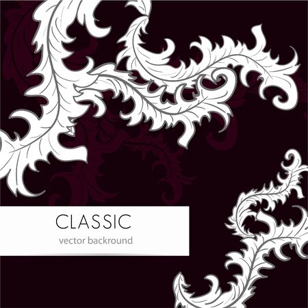 Abstract classic dark vector background with white patternのイラスト素材