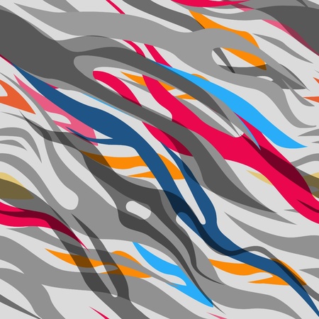 abstract seamless vector texure. Multicolor zebra patternのイラスト素材