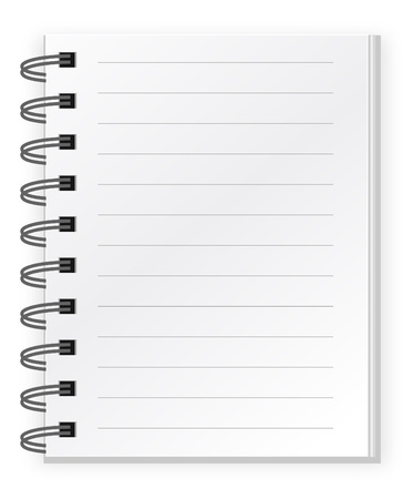 Vector illustration with white notepadのイラスト素材